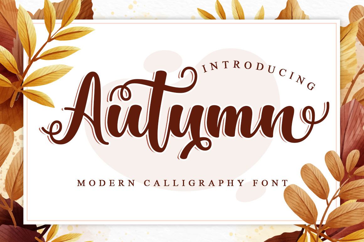 Autumn display font — bold weighted typeface for banners and seasonal signage