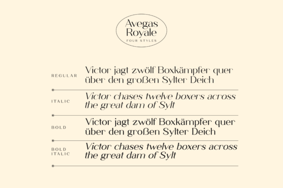 Avegas Royale Font - Preview 1