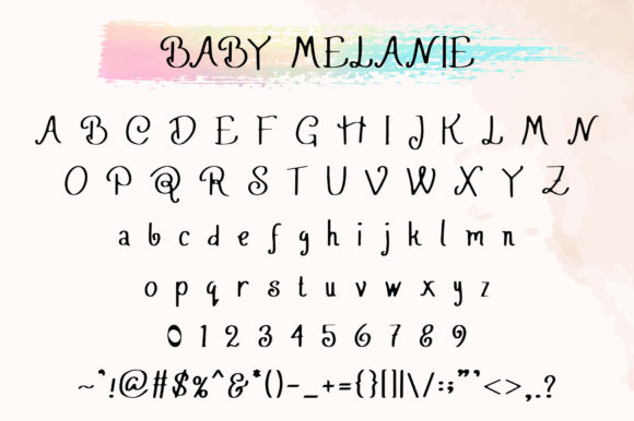 Baby Melanie Font - Preview 1