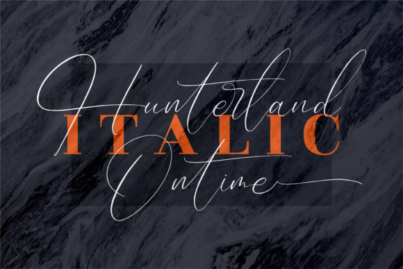 Hunterland Ontime Font PNG with transparent background - Preview 1