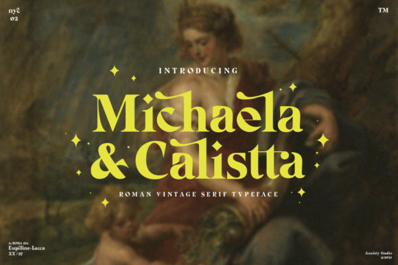 Michaela Calistta Font PNG with transparent background - Preview 1