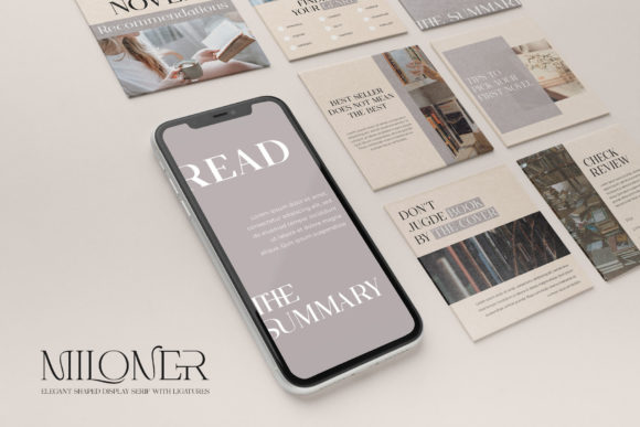 Miloner Font PNG with transparent background - Preview 1