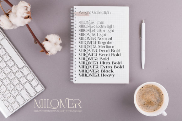 Miloner Font PNG with transparent background - Preview 2