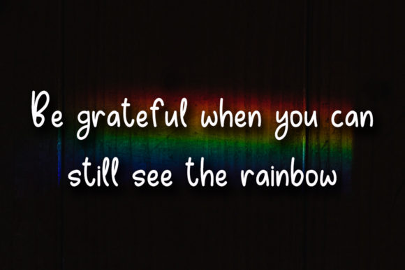 Rainbow Wish Font PNG with transparent background - Preview 1