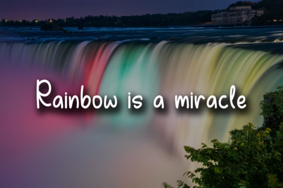 Rainbow Wish Font PNG with transparent background - Preview 2