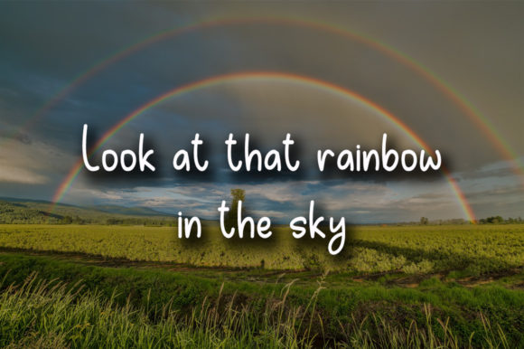 Rainbow Wish Font PNG with transparent background - Preview 3