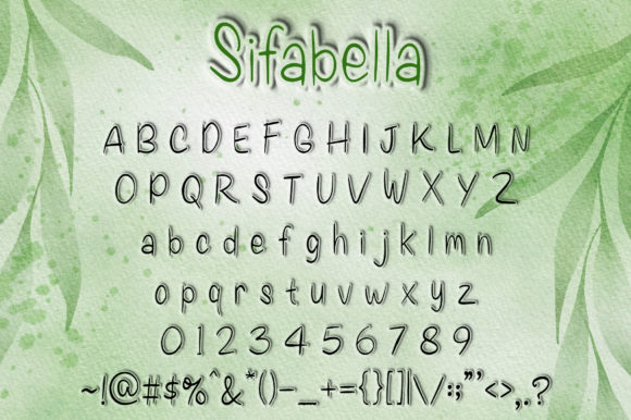Sifabella Font PNG with transparent background - Preview 1
