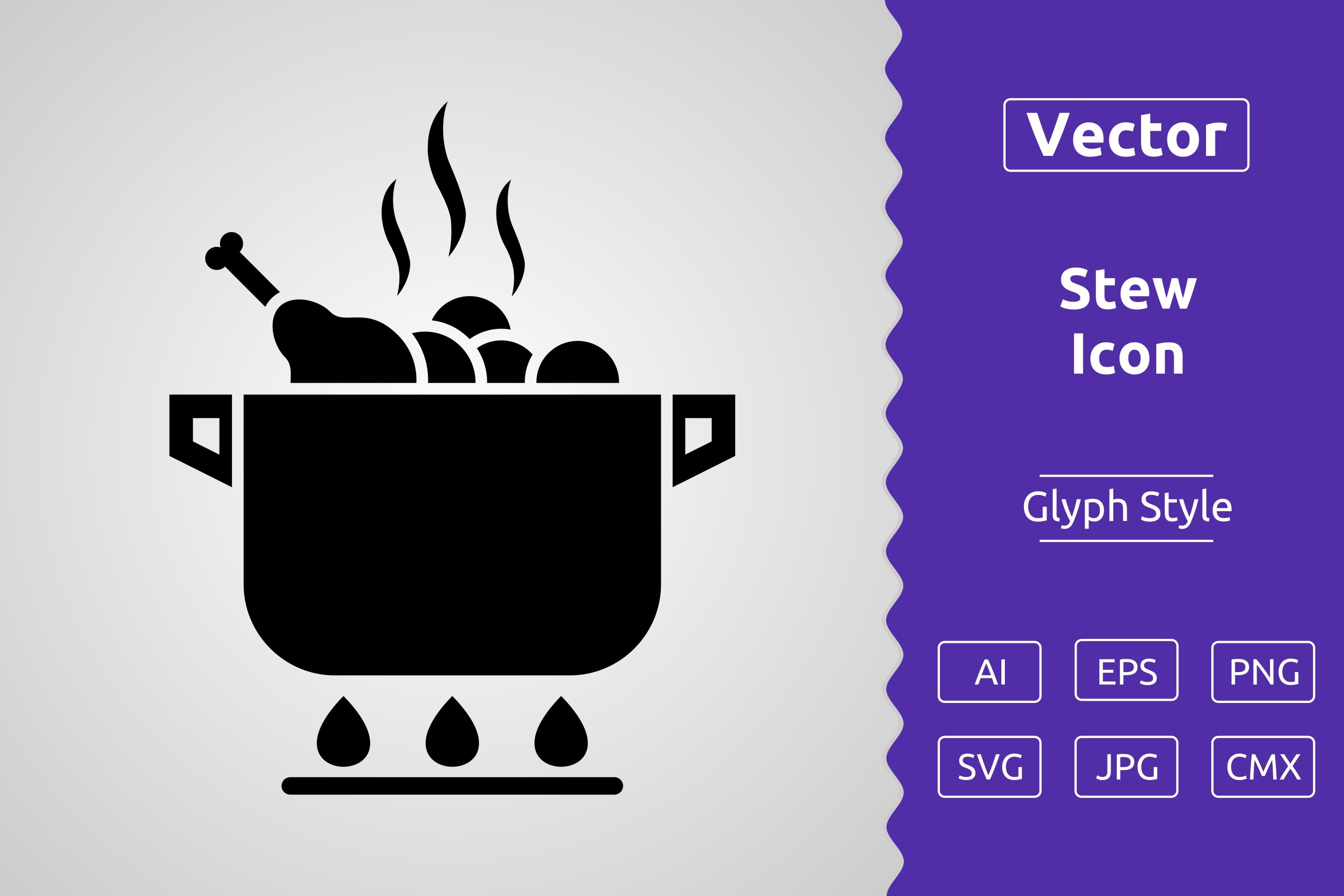 Vector Stew Glyph Icon Graphic by Muhammad Atiq · Creative Fabrica
