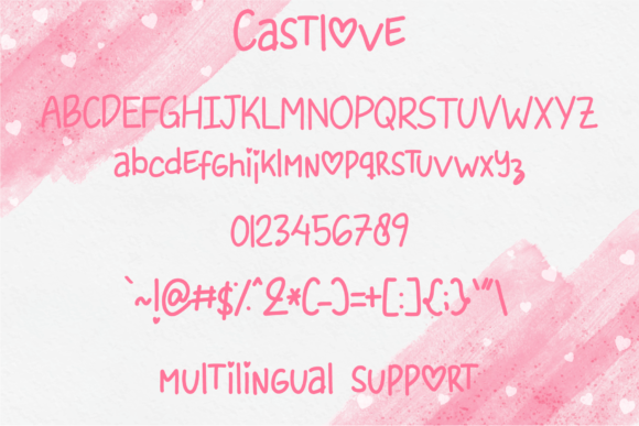 Castlove Font PNG with transparent background - Preview 5