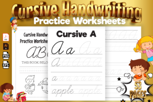 Cursive Handwriting Practice Worksheets Graphic by KDP_ Queen ...