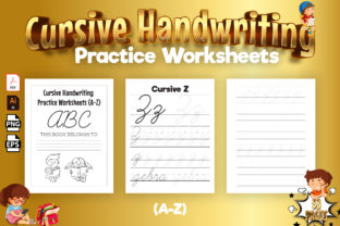 Cursive Handwriting Practice Worksheets Graphic by KDP_ Queen ...