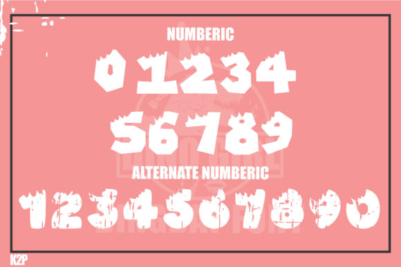 Dino Girl Font PNG with transparent background - Preview 3