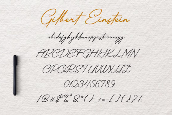 Gilbert Einstein Font PNG with transparent background - Preview 3