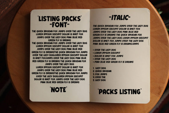 Listing Packs Font PNG with transparent background - Preview 2