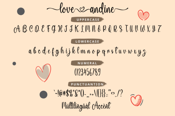 Love Andine Font PNG with transparent background - Preview 4