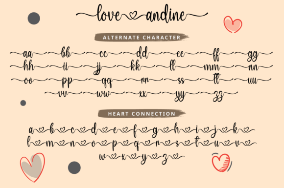 Love Andine Font PNG with transparent background - Preview 5