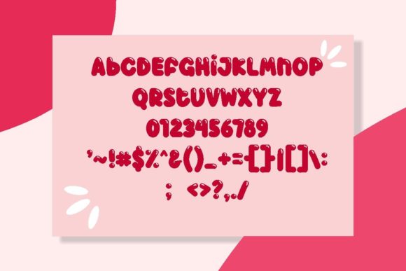 Milky Baloon Font PNG with transparent background - Preview 3