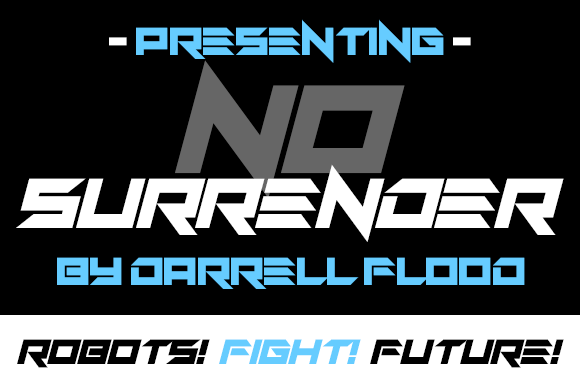 No Surrender Font PNG with transparent background - Preview 1