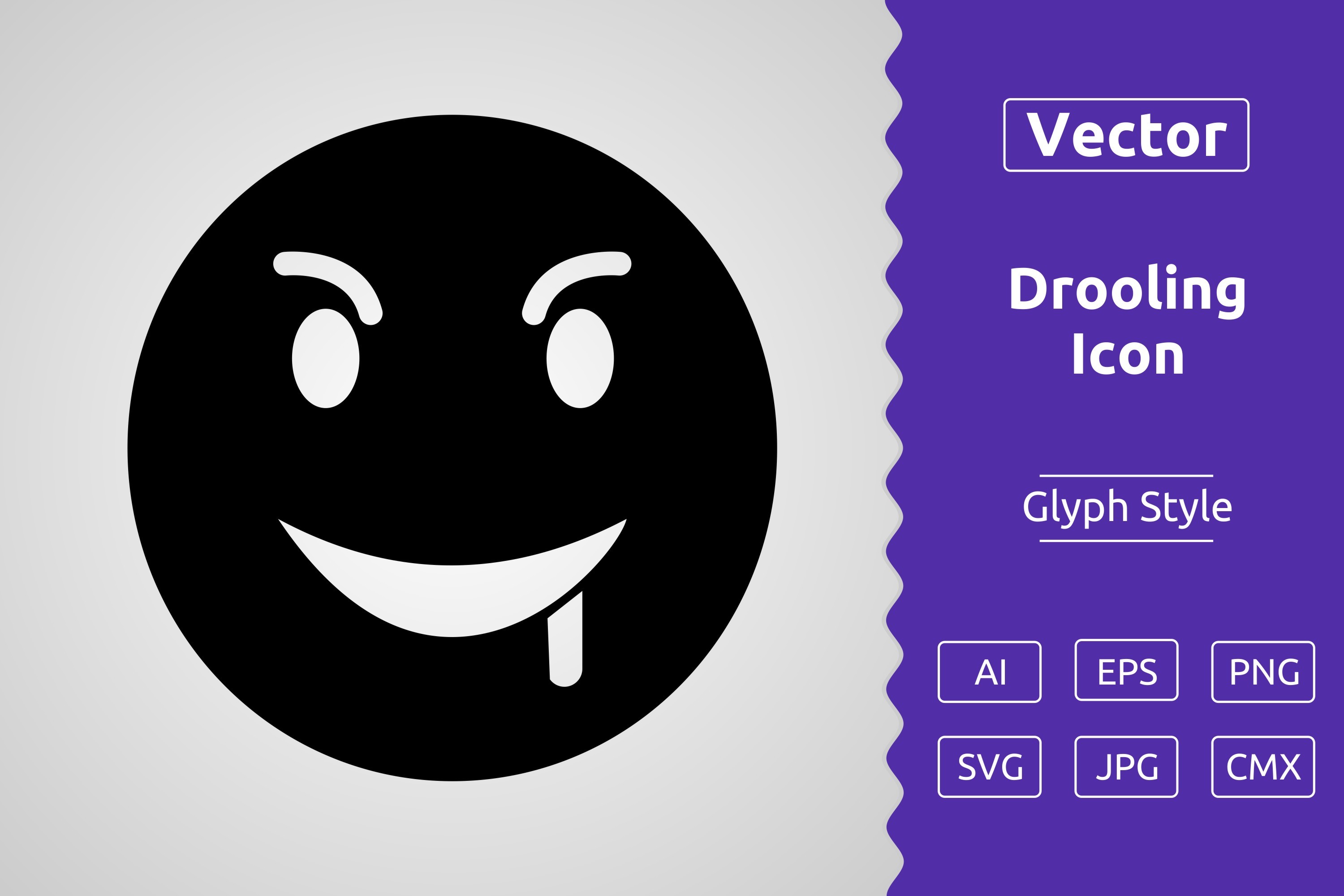 Vector Drooling Glyph Icon Graphic by Muhammad Atiq · Creative Fabrica