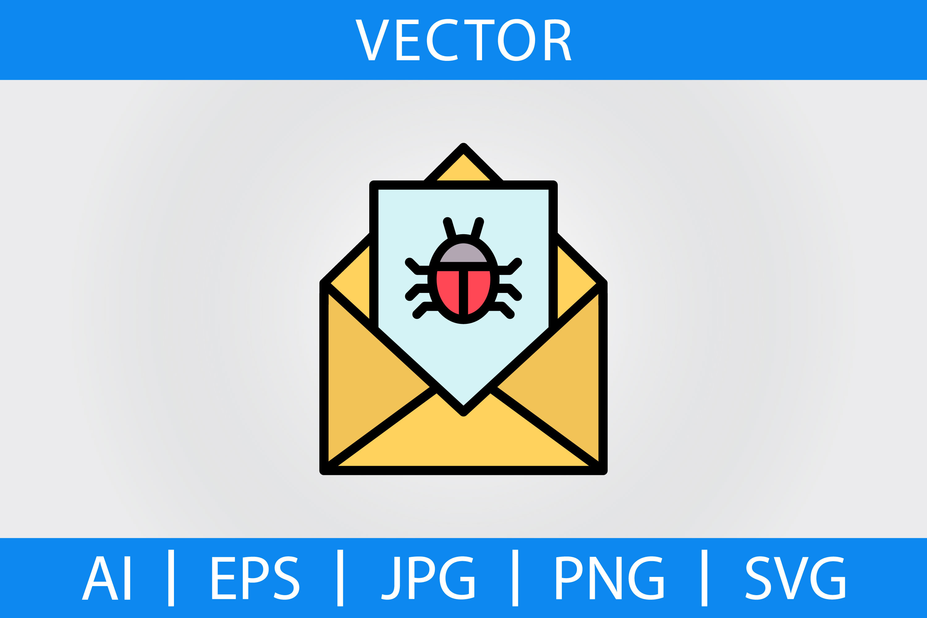 Vector Spam Email Filled Line Icon Graphic by Muhammad Ali · Creative ...
