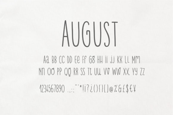 August Font - Preview 1