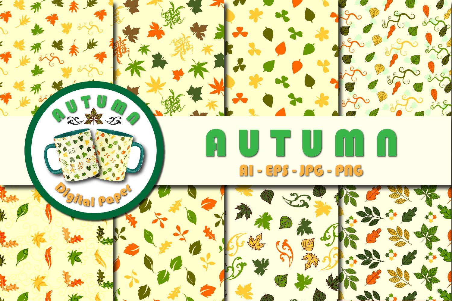 Autumn Digital Paper Graphic by Mahesa Design · Creative Fabrica