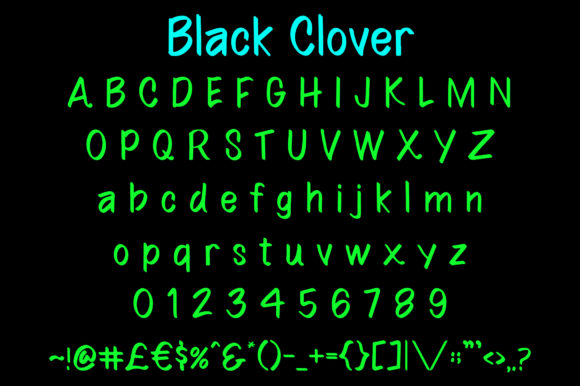 Black Clover Font - Preview 2