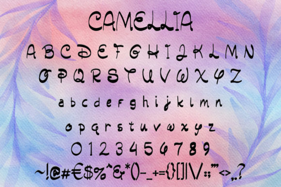 Camellia Font - Preview 1