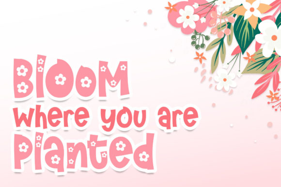 Garden Flower Font - Preview 1