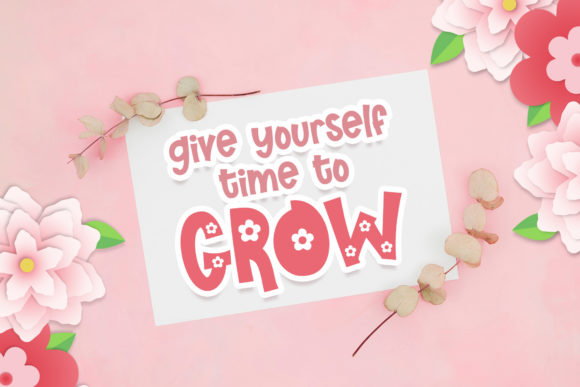 Garden Flower Font - Preview 2