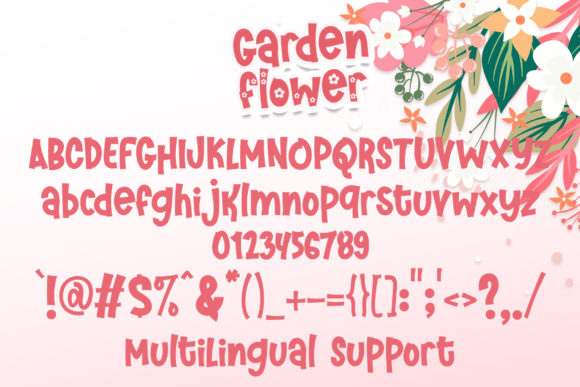 Garden Flower Font - Preview 4