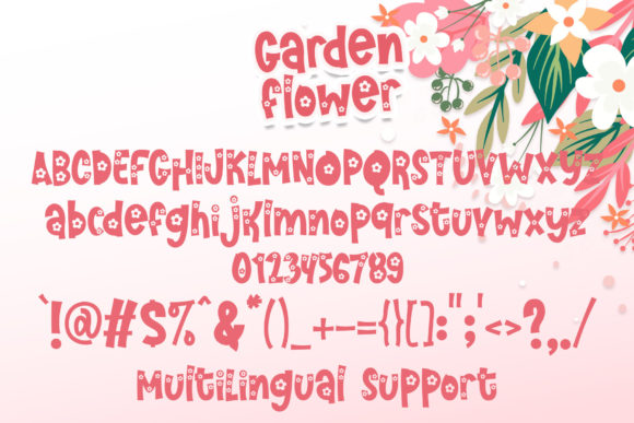 Garden Flower Font - Preview 5
