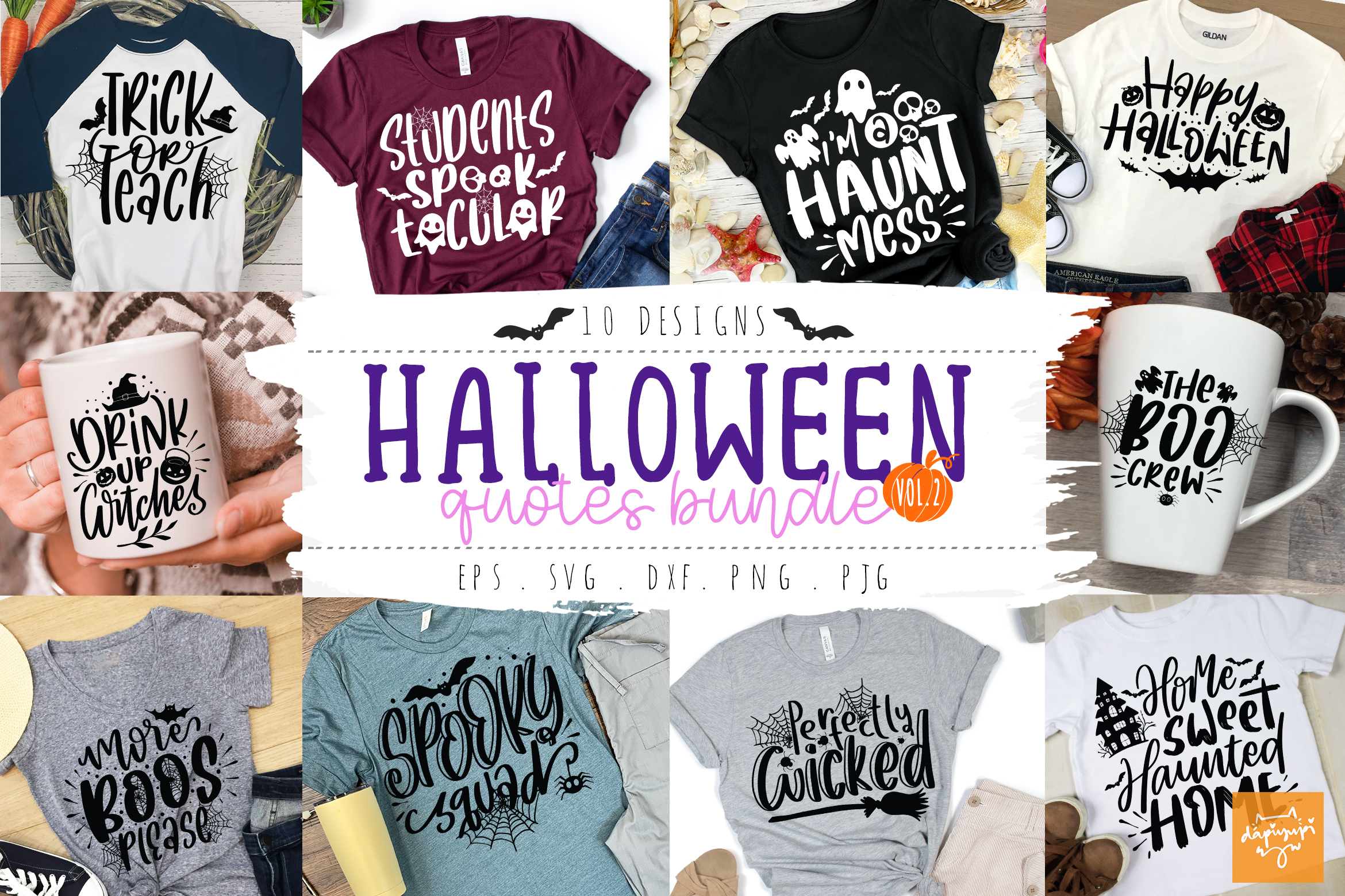 Halloween Quotes SVG Bundle Vol.2 Graphic by dapiyupi · Creative Fabrica