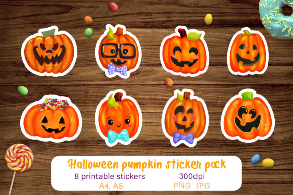 Halloween Sticker Pack Pumpkin Stickers