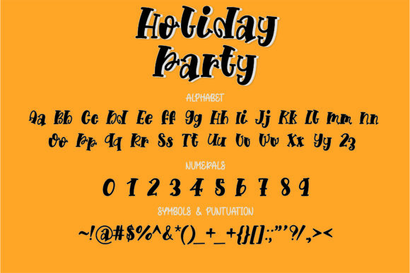 Holiday Party Font PNG with transparent background - Preview 1