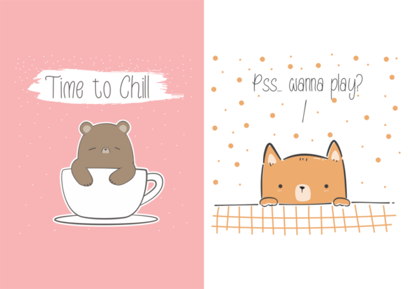 Kawai Animal Font PNG with transparent background - Preview 2