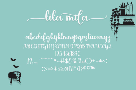 Lilamila Font PNG with transparent background - Preview 6