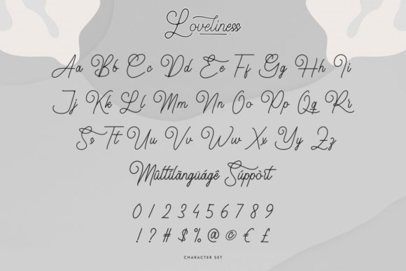 Loveliness Font PNG with transparent background - Preview 3