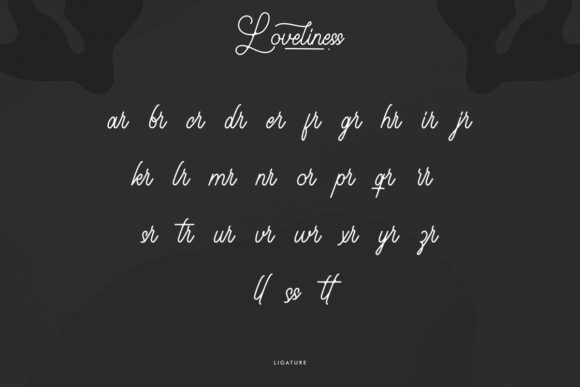 Loveliness Font PNG with transparent background - Preview 5