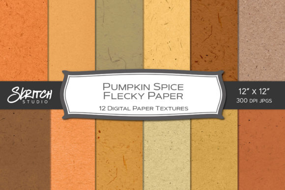 Pumpkin Spice Fall Flecky Paper Textures