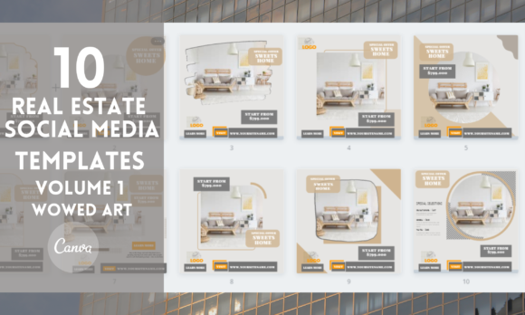 Preview of Real Estate Social Media Template Vol 1 real estate social media template