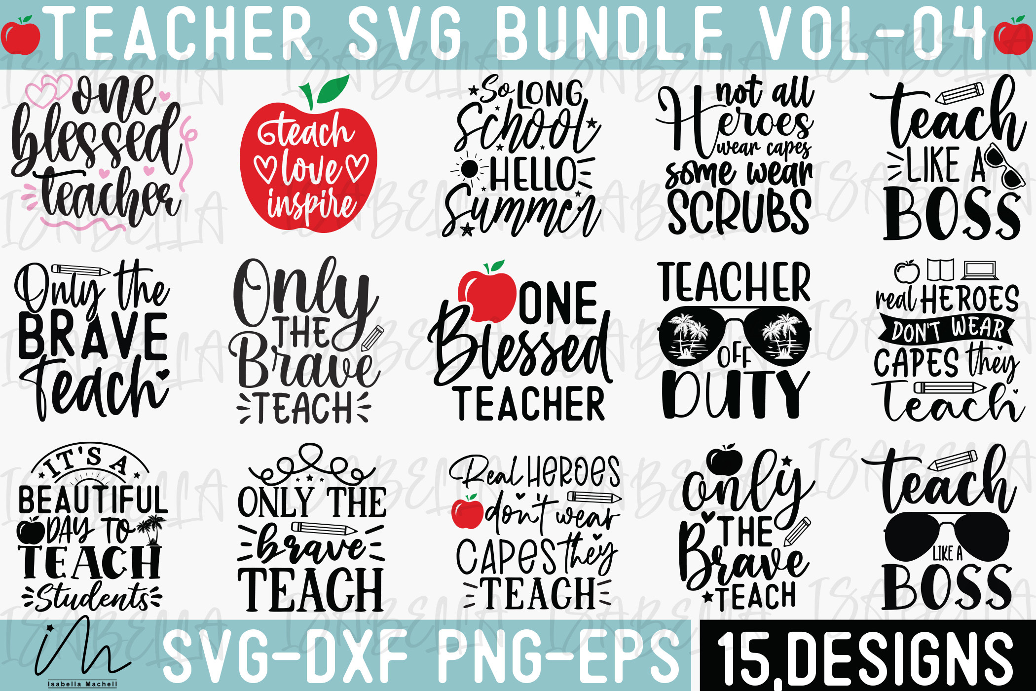Teacher T-shirt SVG Cut Files Bundle Graphic by Isabella Machell ...