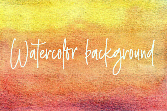 Yellow-red Watercolor Digital Paper