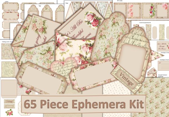 Shabby Chic Ephemera Kit 65 [pieces