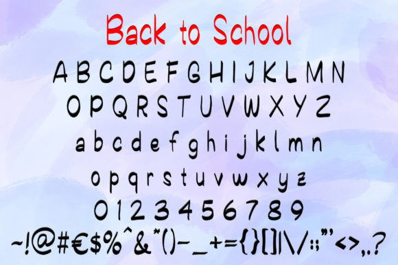 Back to School Font - Preview 1