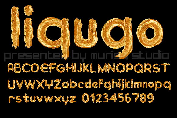 Liqugo Font PNG with transparent background - Preview 1
