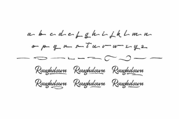 Roughdown Font PNG with transparent background - Preview 6