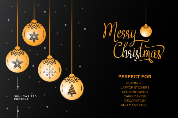 Christmas Glass Ball Font PNG with transparent background - Preview 2