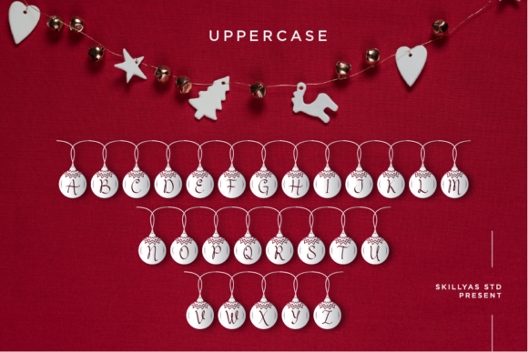 Christmas Glass Ball Font PNG with transparent background - Preview 3