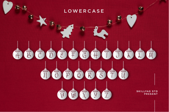 Christmas Glass Ball Font PNG with transparent background - Preview 4